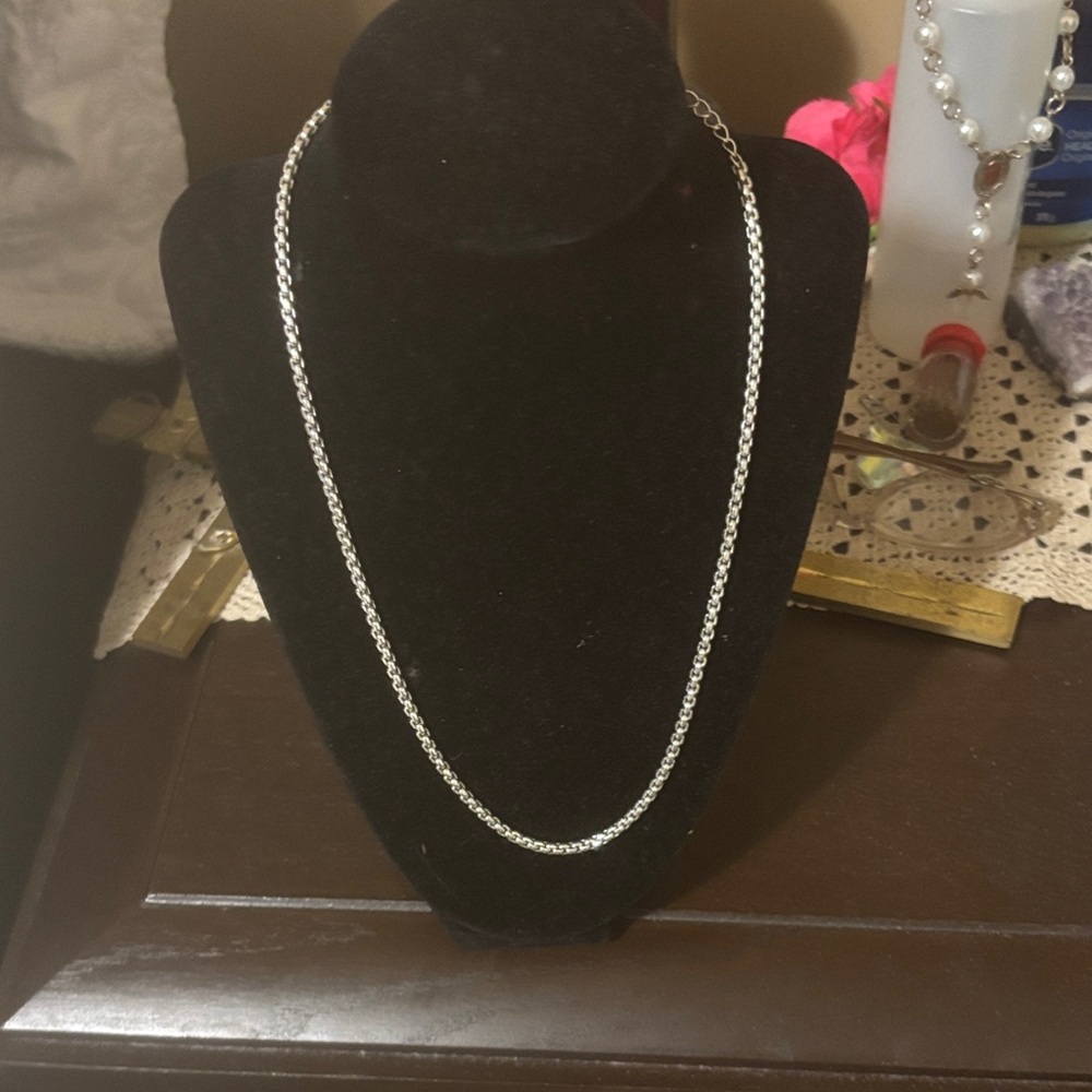 Silver Rope Chain Necklace - Classic Silver Women’s Jewelry